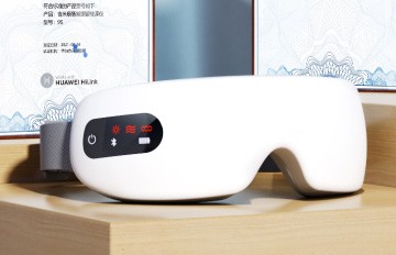 华为Hilik震动智能AI操控气压按摩（力度可调）热敷（温度可调）蓝牙联接可拆叠护眼仪  型号9S